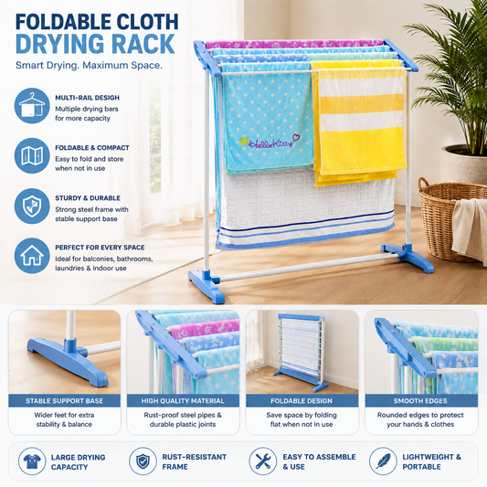 Foldable Clothes Drying Rack