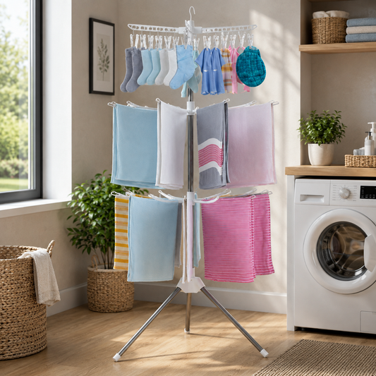 Multi-Layer Laundry Drying Tower with 360 Clip