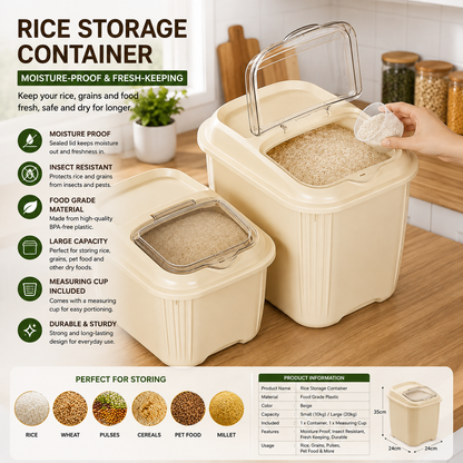Airtight Rice Storage Container,10 kg
