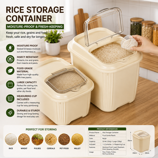 Airtight Rice Storage Container,10 kg