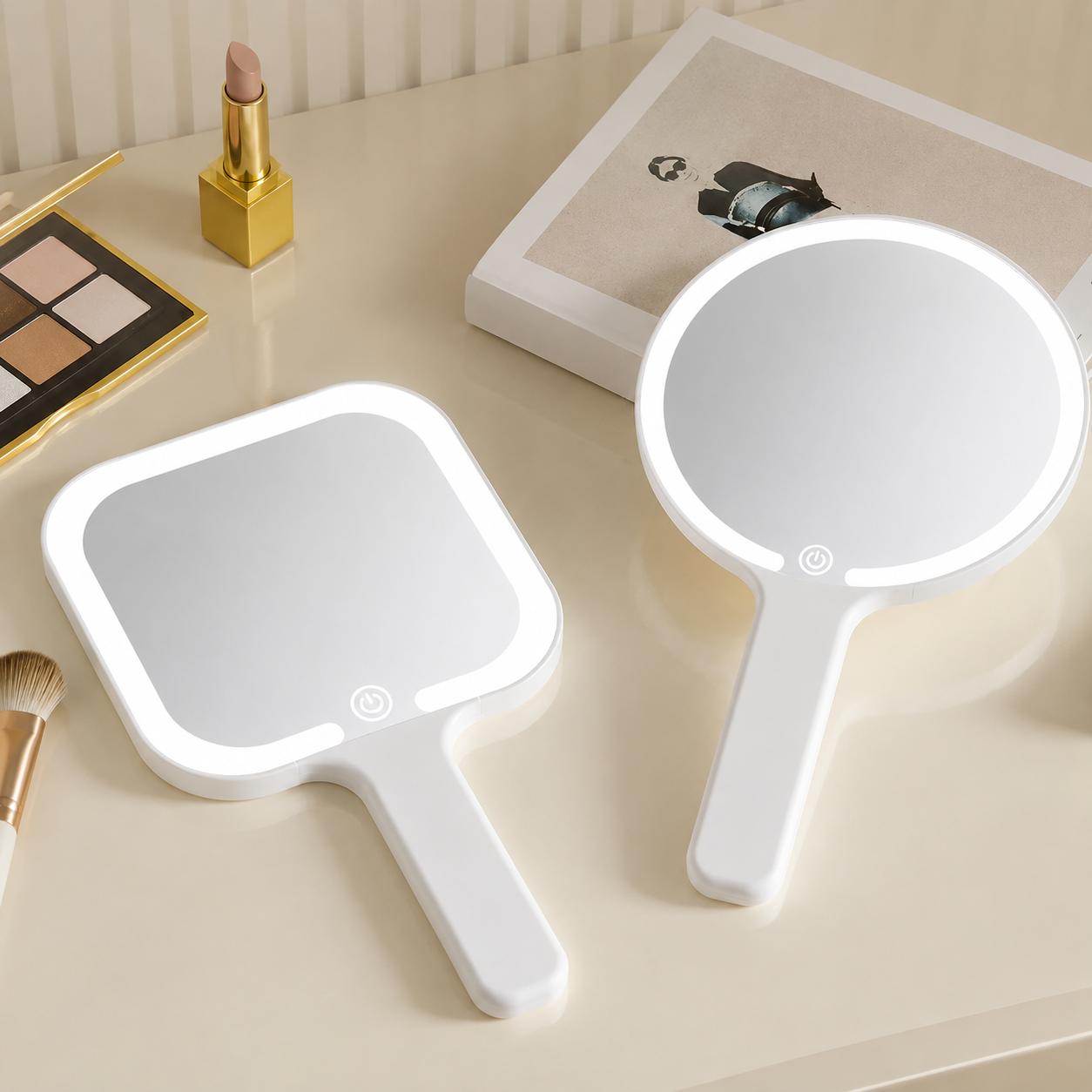 LED Handheld Makeup Mirror