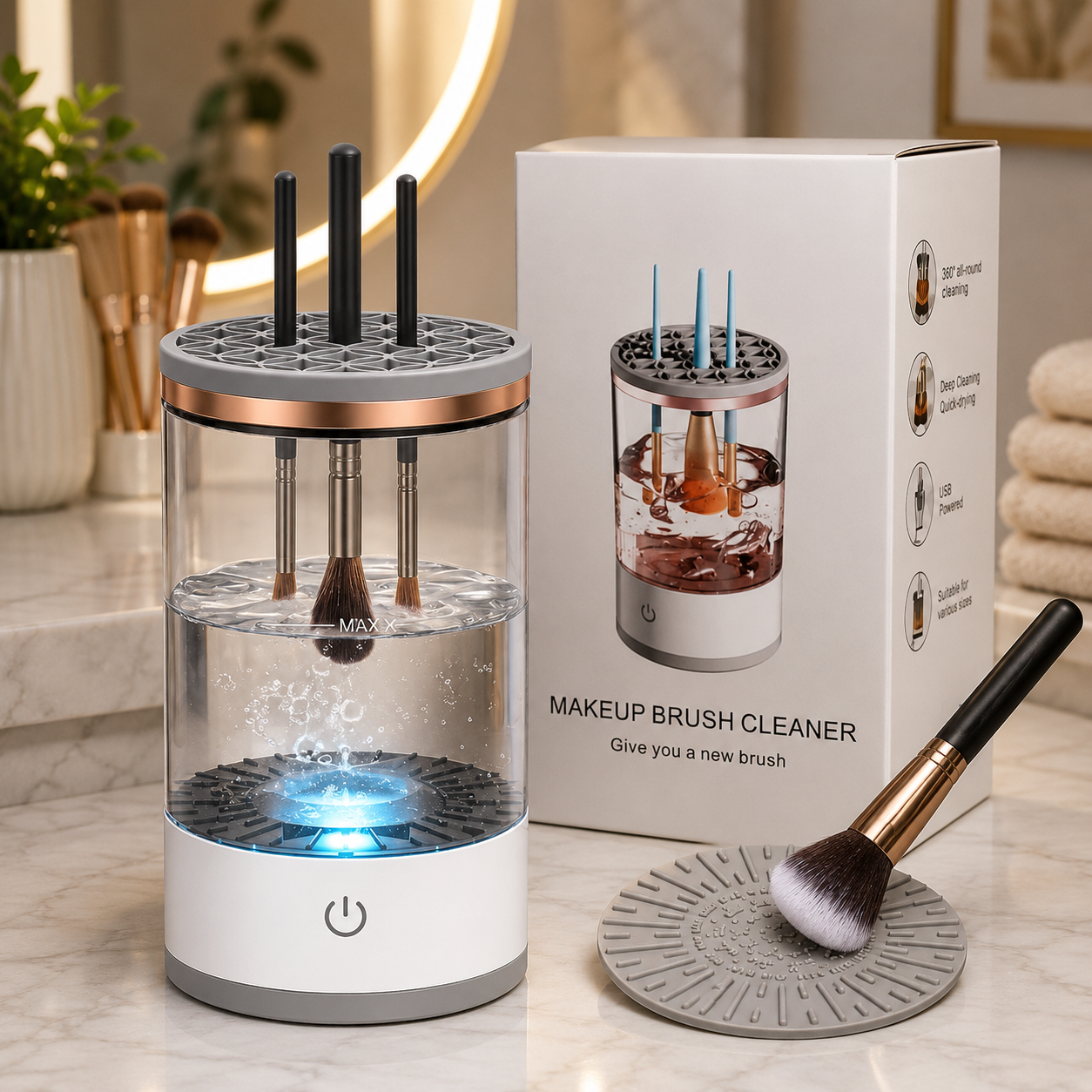 USB Rechargeable Cosmetic Brush Washing Machine