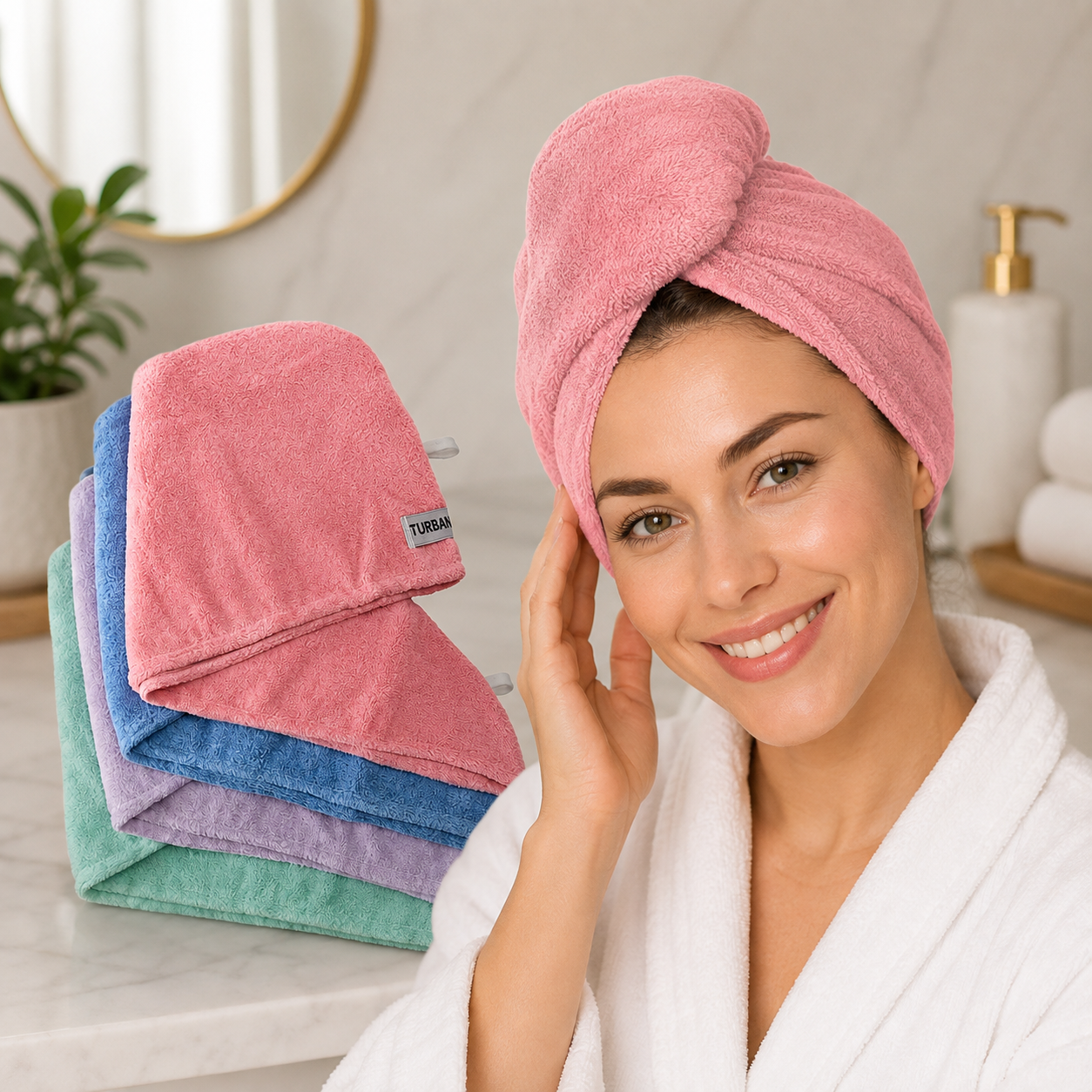 Microfiber Hair Turban Towel