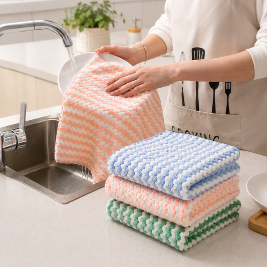 Microfiber Dish Cloths for Kitchen Pack of 4