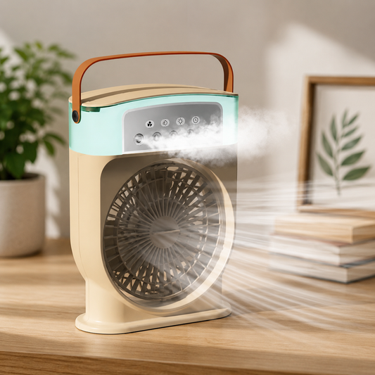 Portable Air Cooler Fan, Mini Evaporative Humidifier