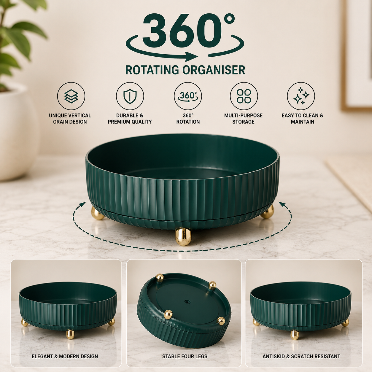 360° Rotating Organizer Tray,