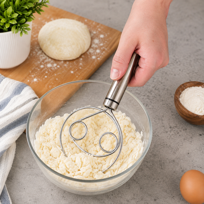 Manual Hand Mixer for Dough, Batter & Pastry Baking (Pack of 2)
