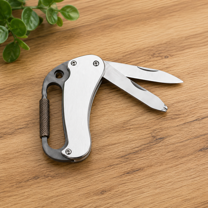Stainless Steel Carabiner Pocket Knife