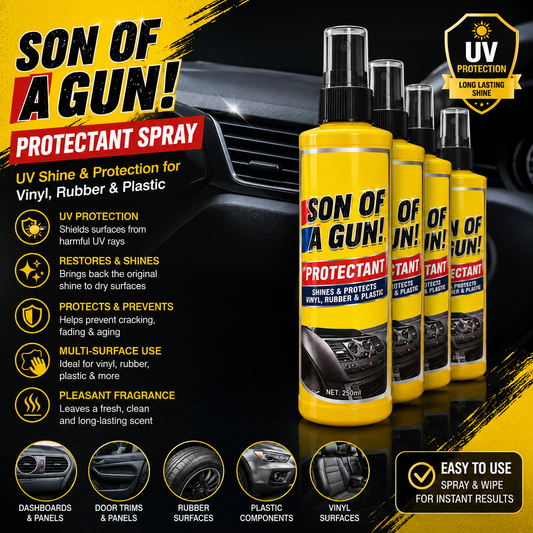 Son of a Gun! Protectant Spray – UV Shine & Protection for Vinyl, Rubber & Plastic