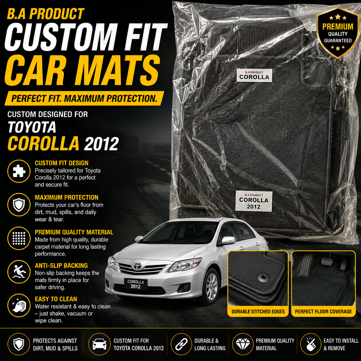 B.A Product Custom Fit Car window cover – Toyota /all cars 4 pcs set