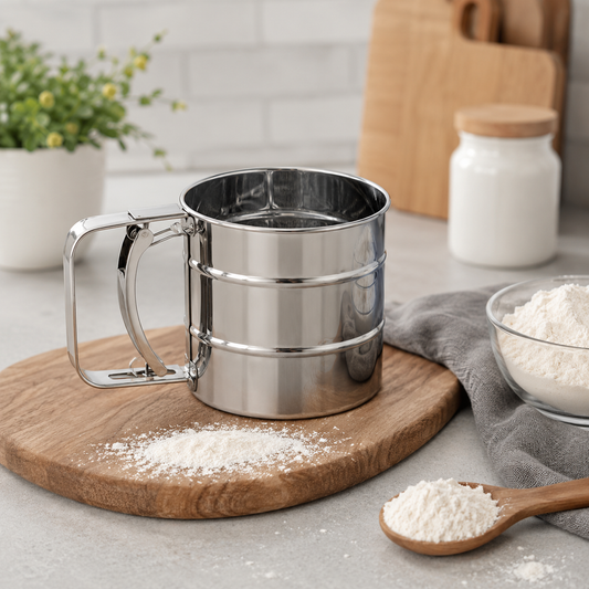 3 Cup Hand Crank Baking Sieve for Flour