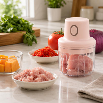 USB Rechargeable Mini Food Processor for Garlic, Chili, Ginger