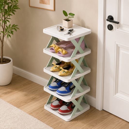 Stackable Vertical Shoe Organizer for Entryway
