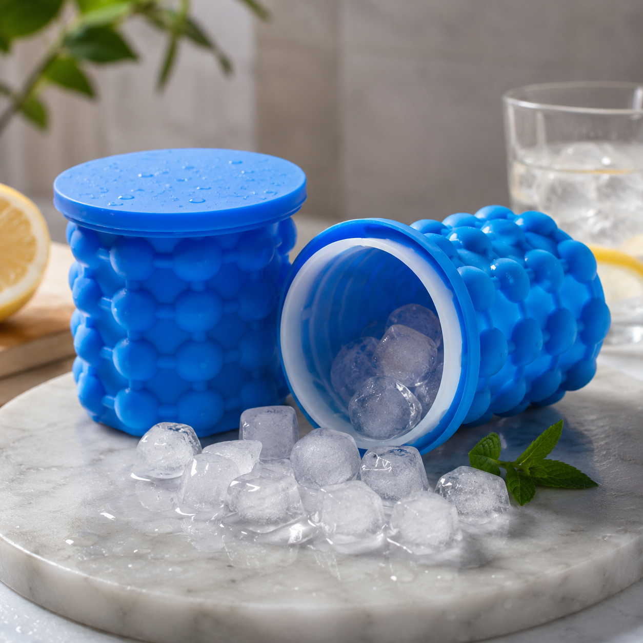 2-in-1 Space-Saving Ice Ball Mold with Lid
