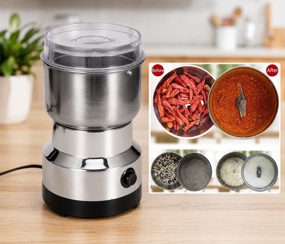 Stainless Steel Multi Purpose Grinder for Chili, Coffee, Rice & Spices