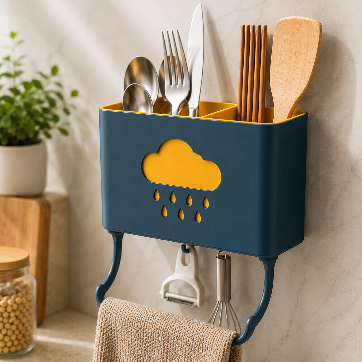 Wall Mounted Utensil Organizer