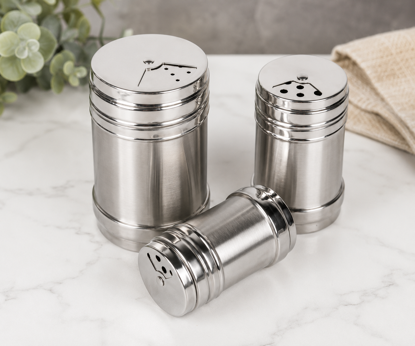 Stainless Steel Spice Shaker Set