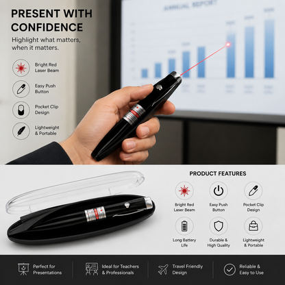 Mini 2 in 1 LED Flashlight & Laser Pointer Pen