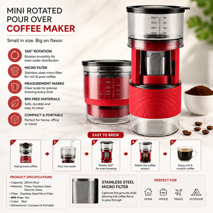 Mini Rotating Pour Over Coffee Maker