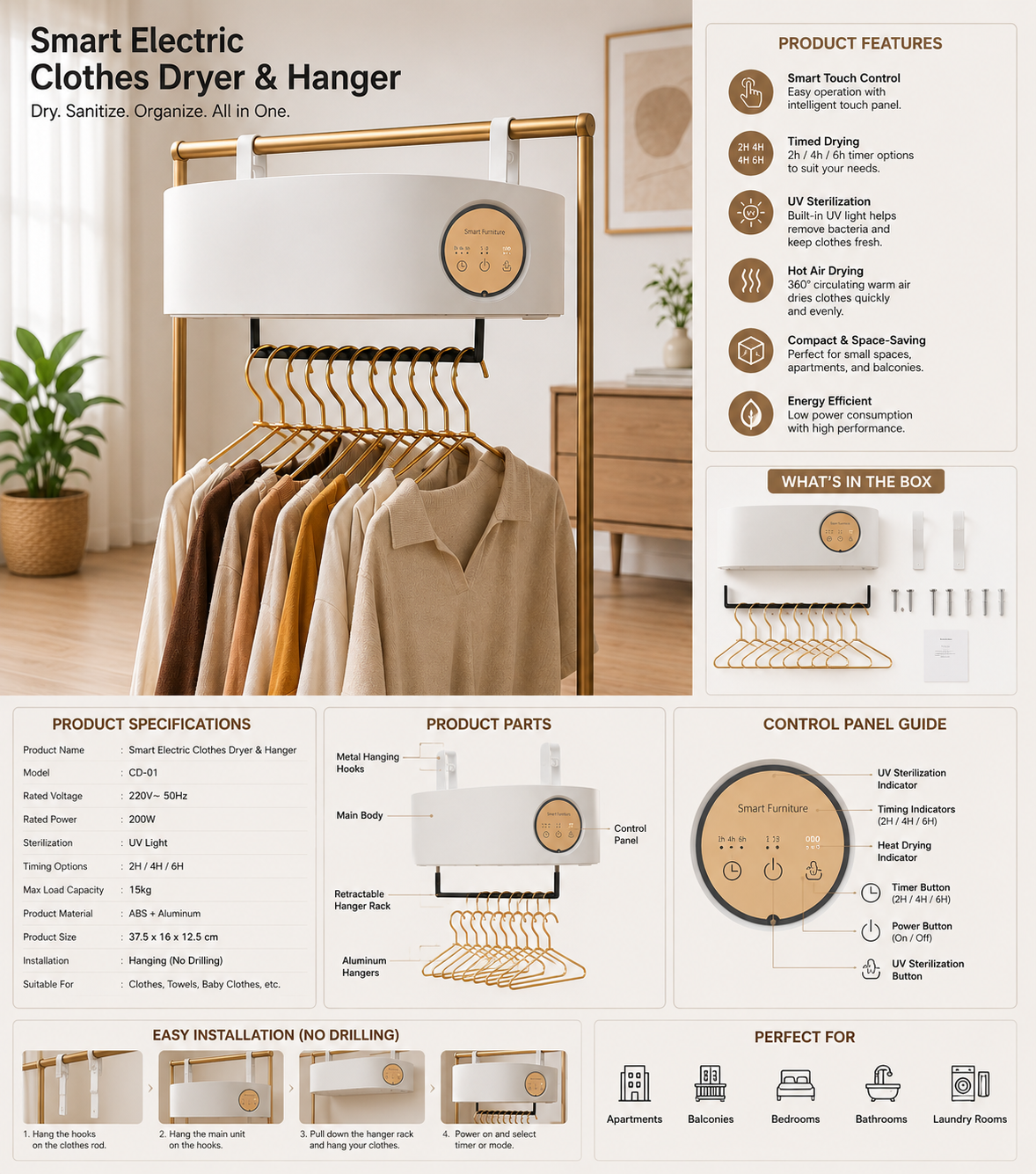 Smart Portable Clothes Dryer