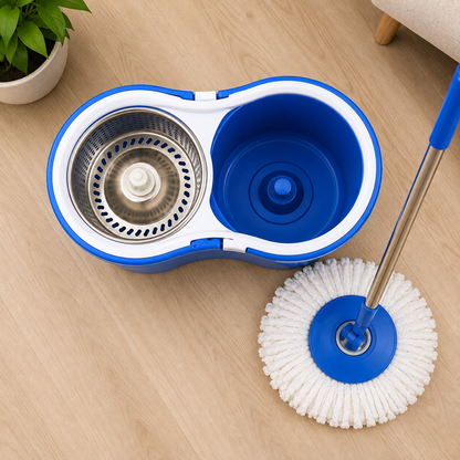 360° Rotating Spin Mop System with Wringer Bucket
