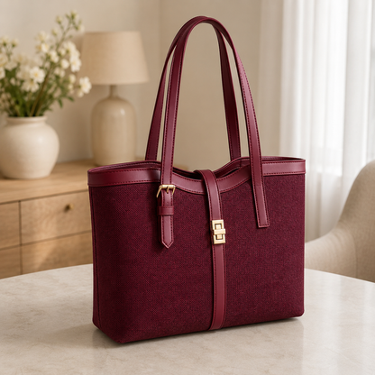 Women's Large Structured Shoulder Bag,