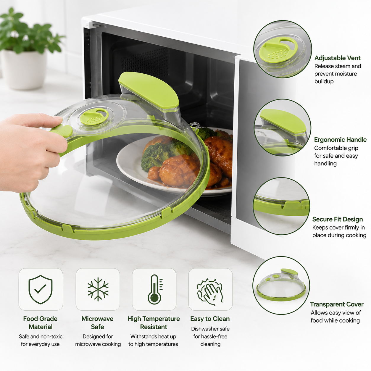 Microwave Splatter Cover with Handle