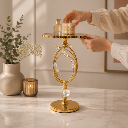 Gold Crystal Cake Stand