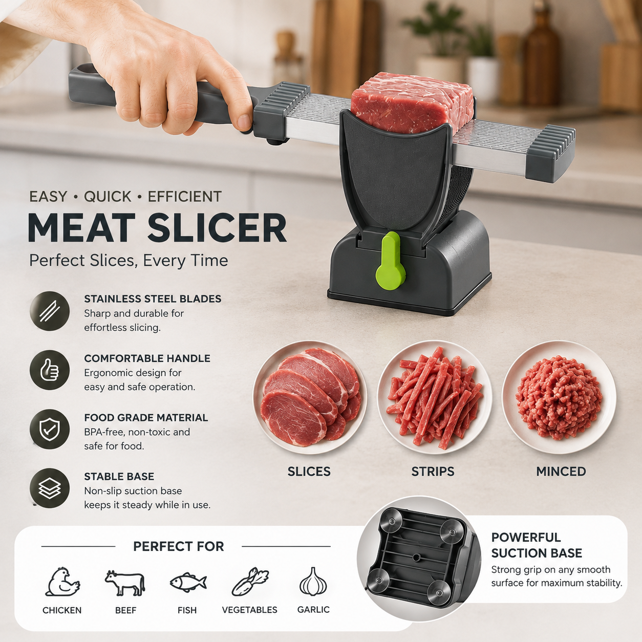 Multipurpose Vegetable & Meat Cutting Tool for Slicing