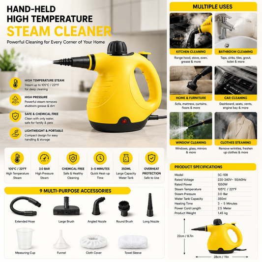 Handheld High Temperature Steam Cleaner