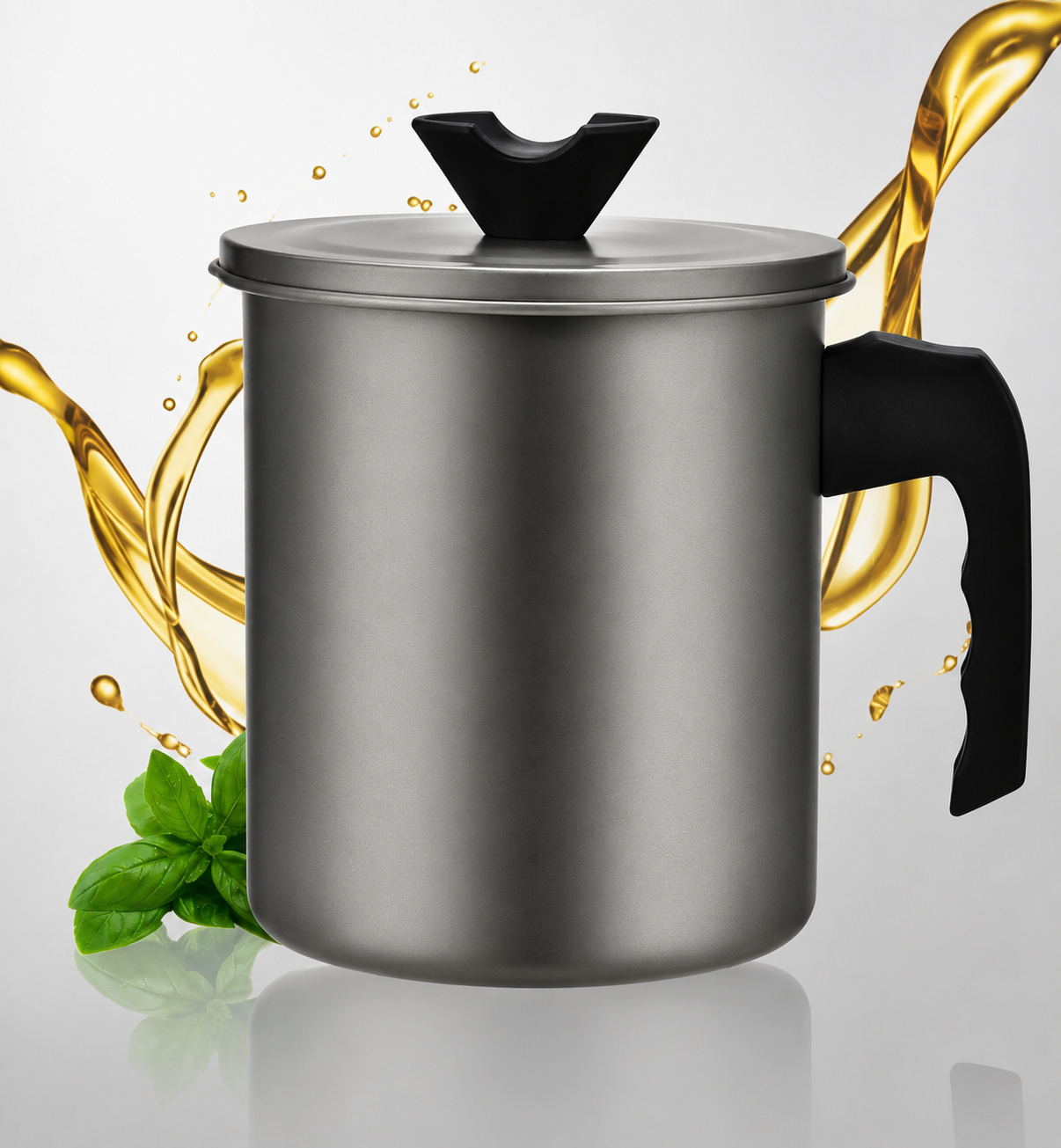 Stainless Steel Oil Strainer Pot with Fine Mesh Filter