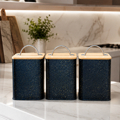 Tea Sugar Coffee Canister Set (3-Piece)