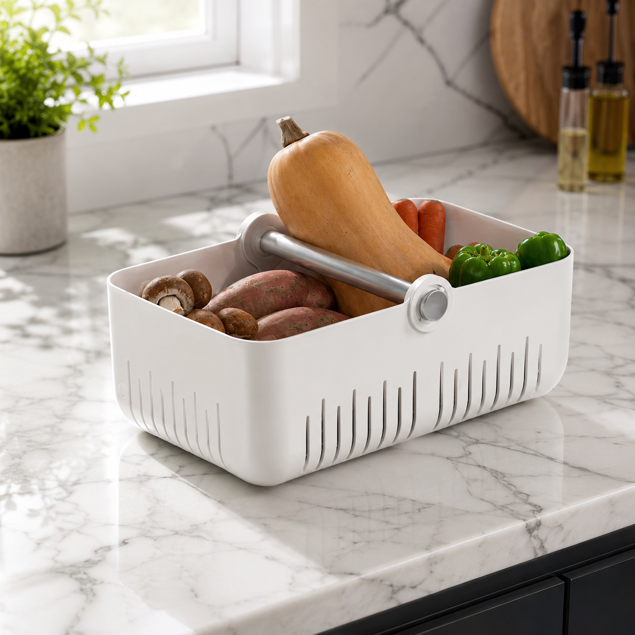 Multi Purpose Draining Basket with Handle