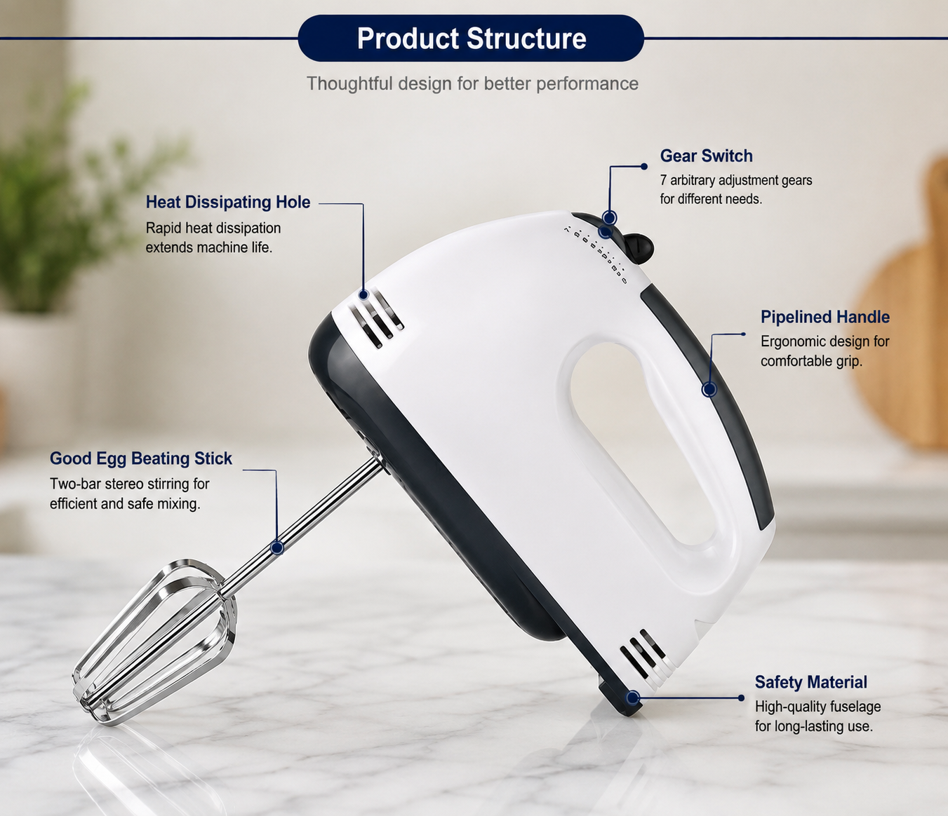 7 Speed Electric Hand Mixer