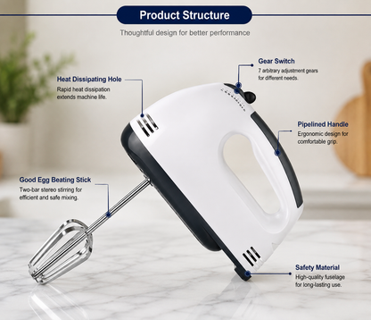 7 Speed Electric Hand Mixer
