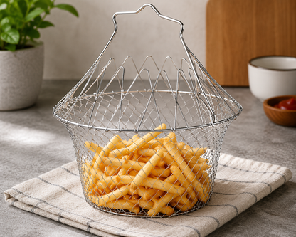 Foldable Stainless Steel Chef Basket