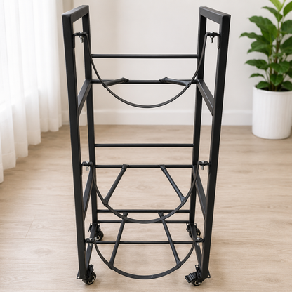 3 Tier Water Bottle Storage Rack with wheel