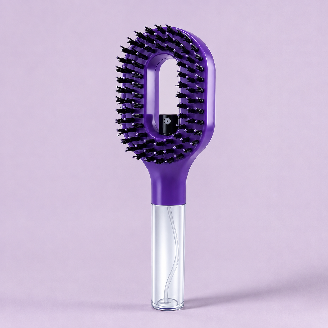 Water Spray Hair Brush with Refillable Bottle