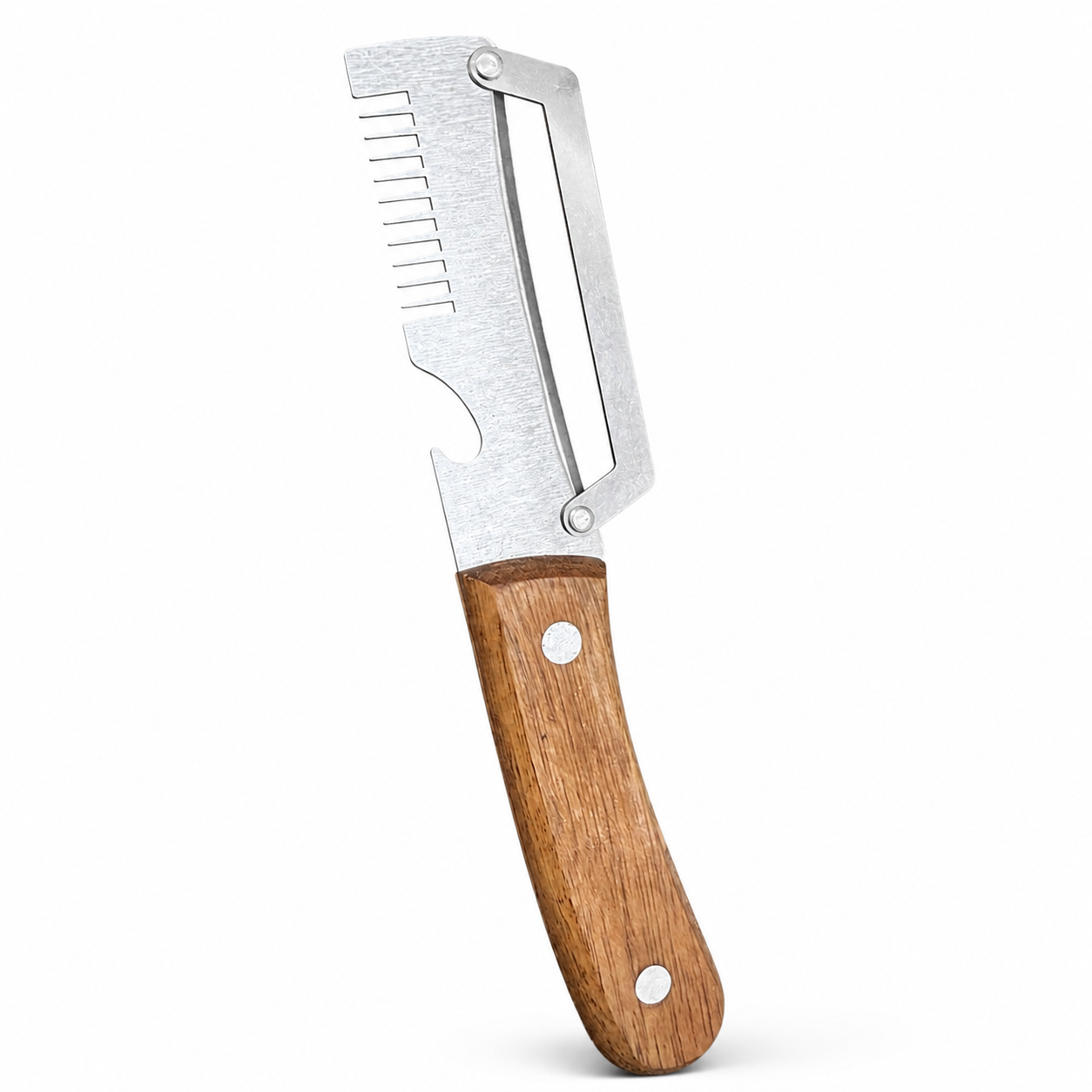 Stainless Steel Vegetable Peeler with Wooden Handle