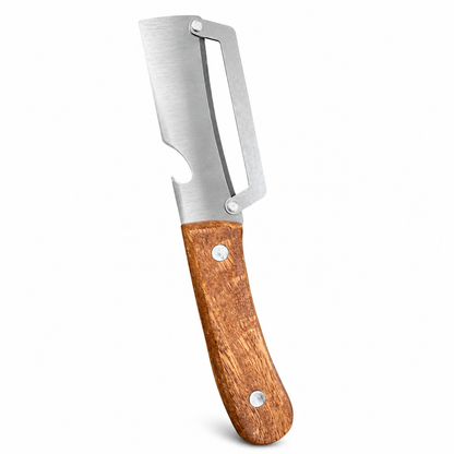 Stainless Steel Vegetable Peeler with Wooden Handle