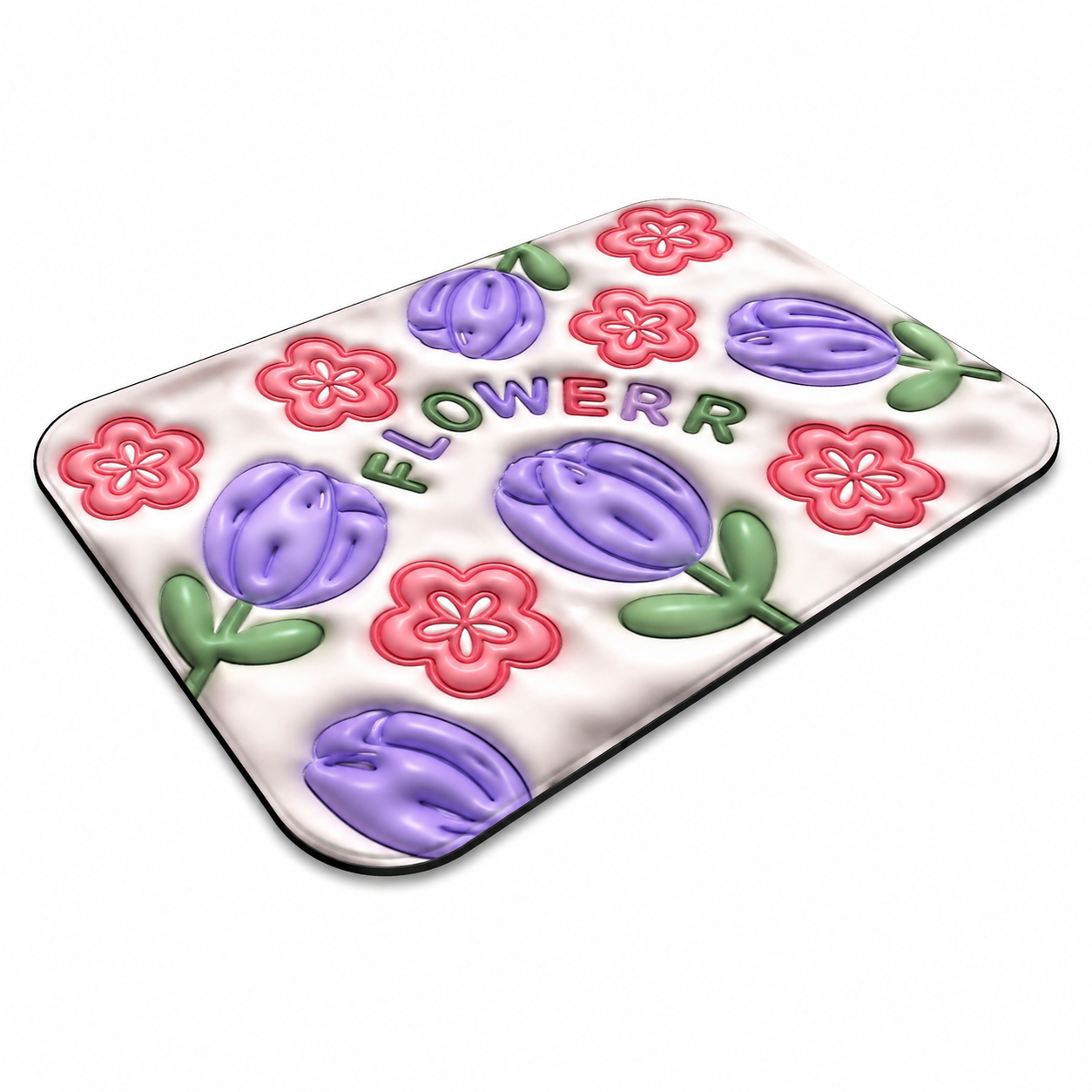 Green grass style bath mat