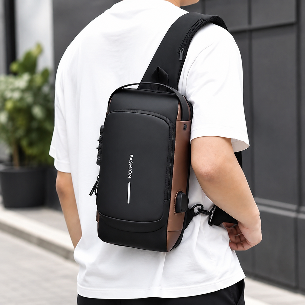 Anti Theft Usb Sling Bag