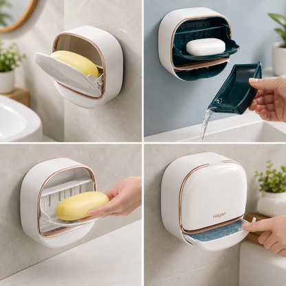 Wall Mounted Soap Dish Drain