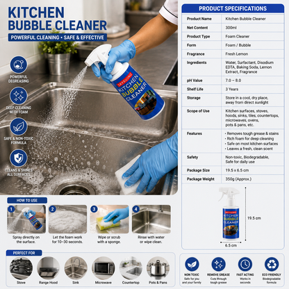 Kitchen Bubble Foam Cleaner Spray