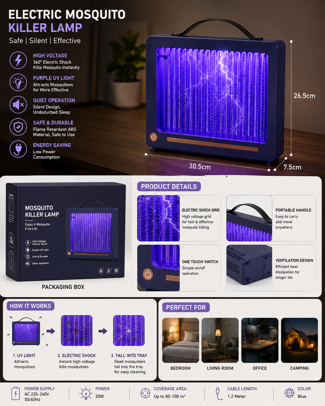 Rechargeable Mosquito Killer Lamp