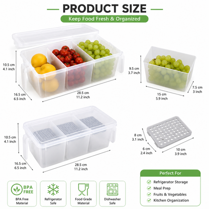 Stackable Refrigerator Storage Containers