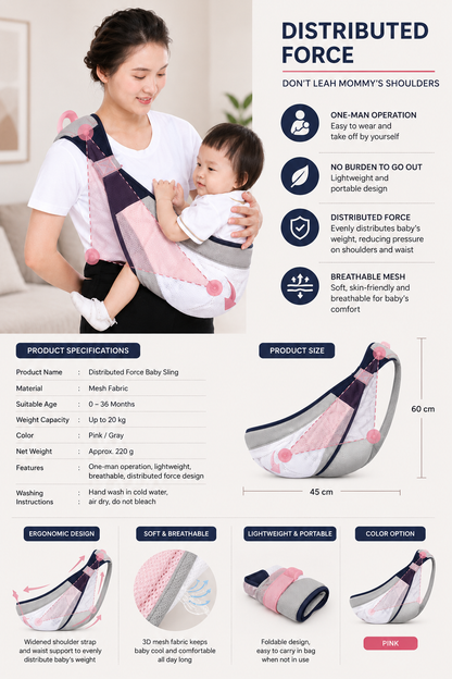 Ergonomic Baby Carrier Wrap