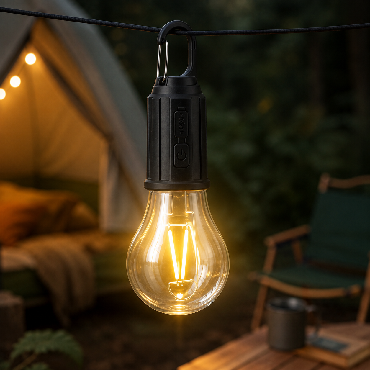 LED Camping Lantern Bulb (Type-C Rechargeable)