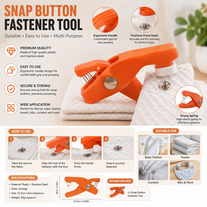 Snap Button Fastener Press Tool