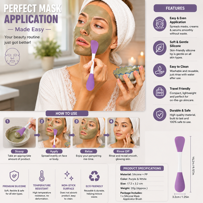 Silicone Face Mask Applicator Brush,